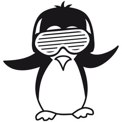Party DJ Feiern Musik Funky Pinguin © Style-o-Mat-Design