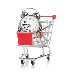 Buying time concept with clock