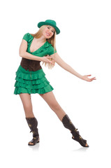 Woman in saint patrick concept