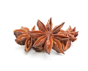 Star anise isolated on white background