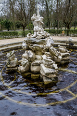Obraz premium Ornamental fountains of the Palace of Aranjuez, Madrid, Spain