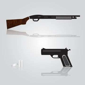 pistol and shotgun weapons eps10