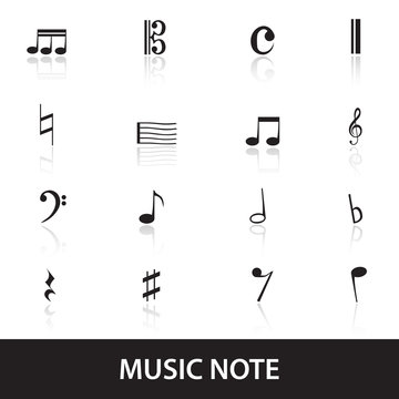 music note icons eps10