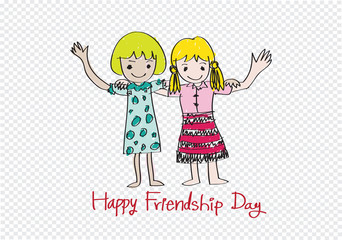 Happy Friendship Day and Best Friends Forever idea design
