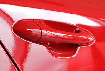 Red car handle