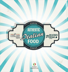 Pizza retro background