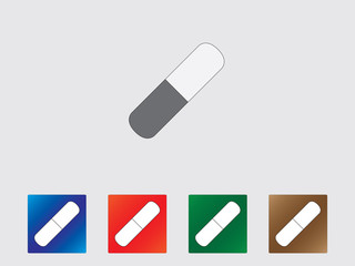 Pill icons set illustration