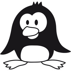Lustiger Kleiner Süßer Pinguin