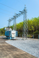 Transformer station and the high voltage electric pole