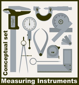 Measuring instruments,  conceptual vector set