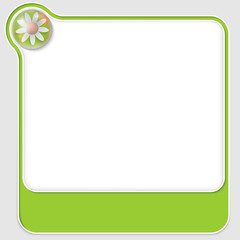 green vector text boxes with flower