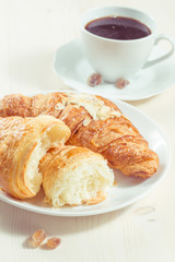 Fresh baked croissants