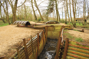 Trenches in Flanders Fields Ypres great world war one Hill 62