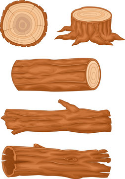 Wooden log collection