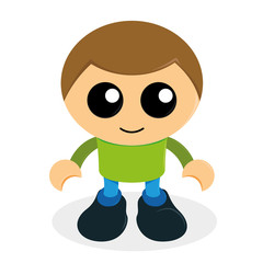 Cartoon Cute Character Isolated On White Background