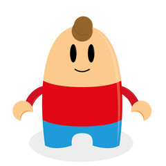 Cartoon Cute Character Isolated On White Background