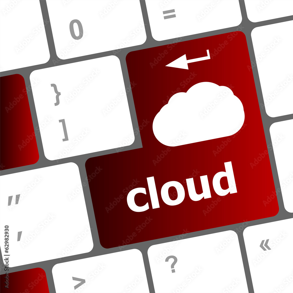 Poster computer keyboard for cloud computing