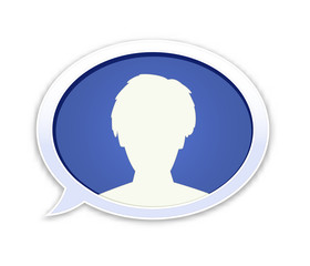 the bubble with head silhouette