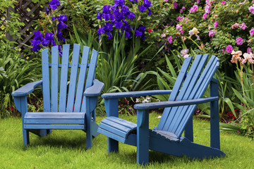 Blue Back Yard Chairs