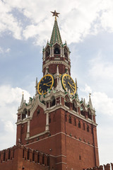 Fototapeta na wymiar Spasskaya tower on Red Square