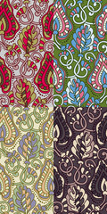 Set of four colorful seamless patterns. EPS-8.