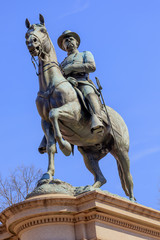 Fototapeta na wymiar Ogólne Hancock Statua Civil War Memorial Waszyngton