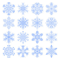 Set of snowflakes design.