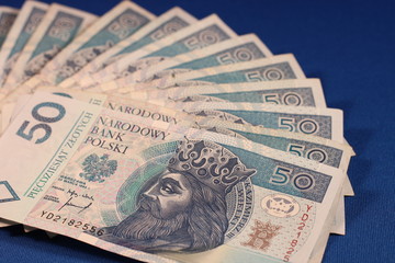 banknoty 50 PLN - obrazy, fototapety, plakaty