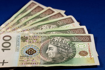 banknoty 100 PLN - obrazy, fototapety, plakaty