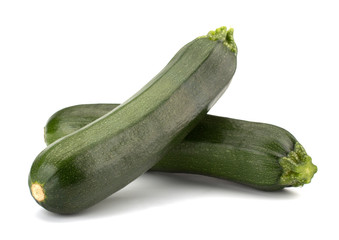 fresh vegetable zucchini isolated on white background