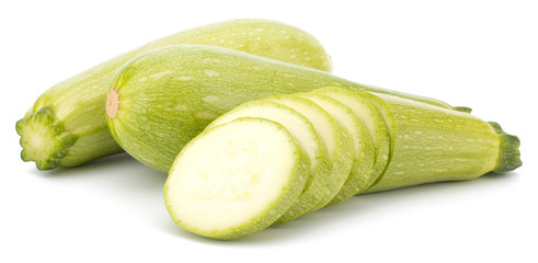 Fresh vegetable marrow isolated on white background