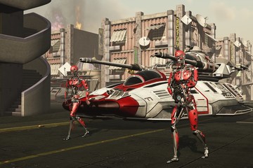 Futuristic invasion force © heywoody