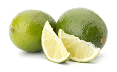 Fresh lime fruit Isolated on white background