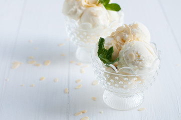 Creamy vanilla ice cream