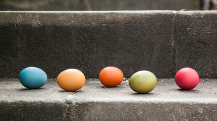 Eggs on the stair