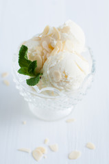 Creamy vanilla ice cream