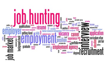 Job search - word cloud illustration