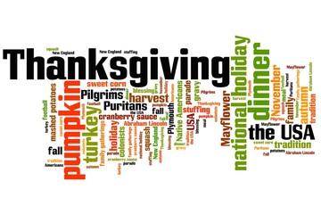 Thanksgiving - word cloud illustration