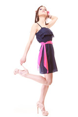 Girl in summer style. Fashion photo isolated