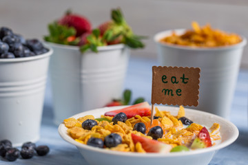 Healthy breakfast ready to eat
