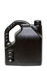 black plastic container of car oil 