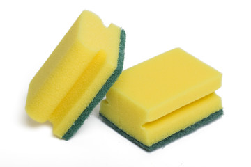 yellow cleaning sponge