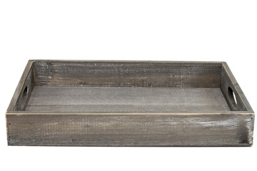 empty wood container for fruit