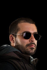 Obraz premium Portrait of a young man with beard