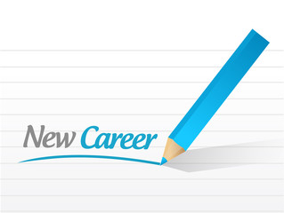 new career message on a post illustration