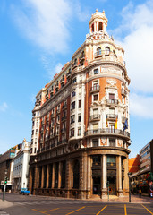 View of Valencia Bank Building in Valencia, Spain