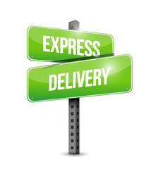 express delivery signpost illustration design