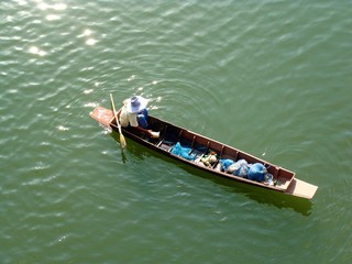 Fisherman fishing in the river