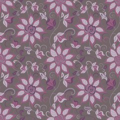 Floral abstract background, seamless