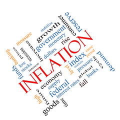 Inflation Word Cloud Concept Angled